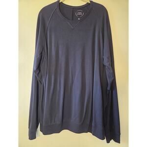 Cozy Earth Mens XL Blue Pullover Crew Neck Sweatshirt Lightweight Viscose Bamboo